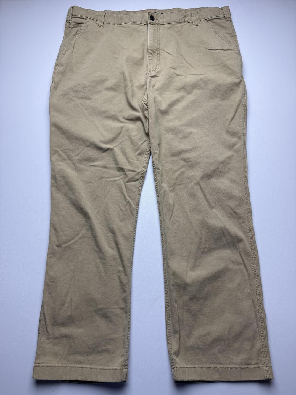 Carhartt Pants Mens 42x32 Beige Carpenter Relaxed Fit Canvas Workwear Utility